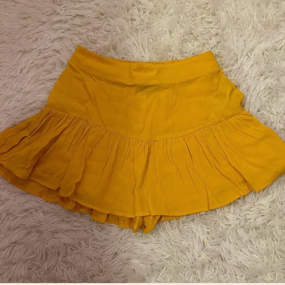 Yellow Ruffled Skirt - Picture 1 of 4